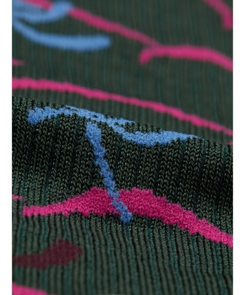 JNBY(ジェーエヌビーワイ)の「RetroOriental Jacquard Cotton-blend Crew Socks / ソックス(ソックス/靴下・レディース・グリーン系その他5/ブラウン系その他5/ブラック系その他・ONE SIZE)」の7枚目の写真