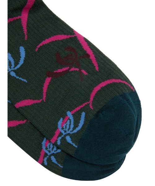 JNBY(ジェーエヌビーワイ)の「RetroOriental Jacquard Cotton-blend Crew Socks / ソックス(ソックス/靴下・レディース・グリーン系その他5/ブラウン系その他5/ブラック系その他・ONE SIZE)」の13枚目の写真