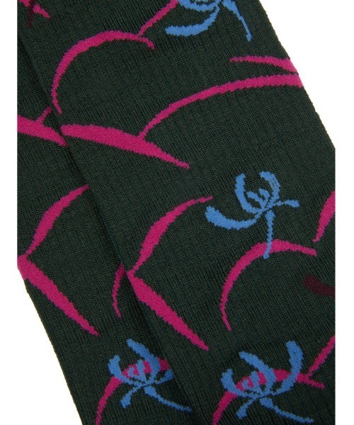 JNBY(ジェーエヌビーワイ)の「RetroOriental Jacquard Cotton-blend Crew Socks / ソックス(ソックス/靴下・レディース・グリーン系その他5/ブラウン系その他5/ブラック系その他・ONE SIZE)」の5枚目の写真