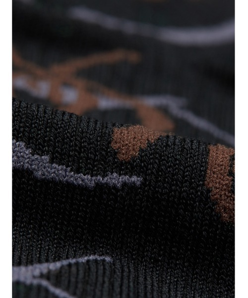 JNBY(ジェーエヌビーワイ)の「RetroOriental Jacquard Cotton-blend Crew Socks / ソックス(ソックス/靴下・レディース・グリーン系その他5/ブラウン系その他5/ブラック系その他・ONE SIZE)」の12枚目の写真