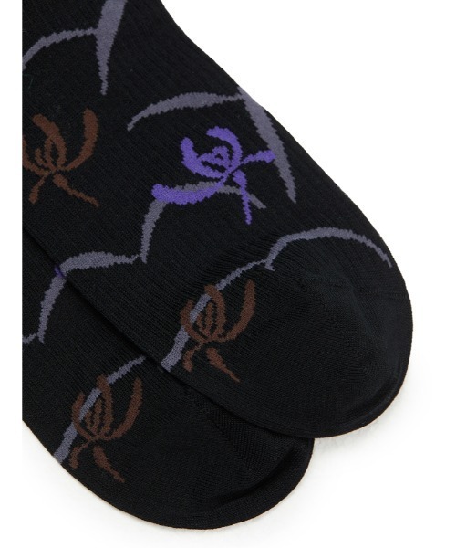 JNBY(ジェーエヌビーワイ)の「RetroOriental Jacquard Cotton-blend Crew Socks / ソックス(ソックス/靴下・レディース・グリーン系その他5/ブラウン系その他5/ブラック系その他・ONE SIZE)」の10枚目の写真