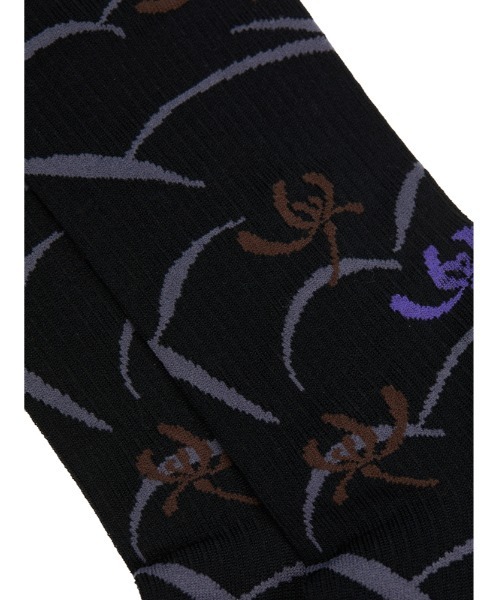 JNBY(ジェーエヌビーワイ)の「RetroOriental Jacquard Cotton-blend Crew Socks / ソックス(ソックス/靴下・レディース・グリーン系その他5/ブラウン系その他5/ブラック系その他・ONE SIZE)」の8枚目の写真