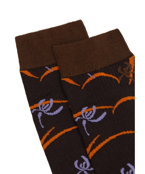 JNBY(ジェーエヌビーワイ)の「RetroOriental Jacquard Cotton-blend Crew Socks / ソックス(ソックス/靴下・レディース・グリーン系その他5/ブラウン系その他5/ブラック系その他・ONE SIZE)」の14枚目の写真
