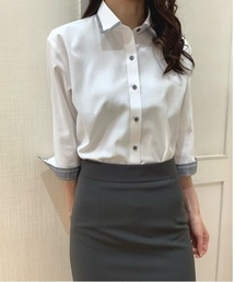 TOKYO SHIRTS | 透け防止 形態安定ノーアイロン ワイド 七分袖ビジネスワイシャツ(ビジネスシャツ)