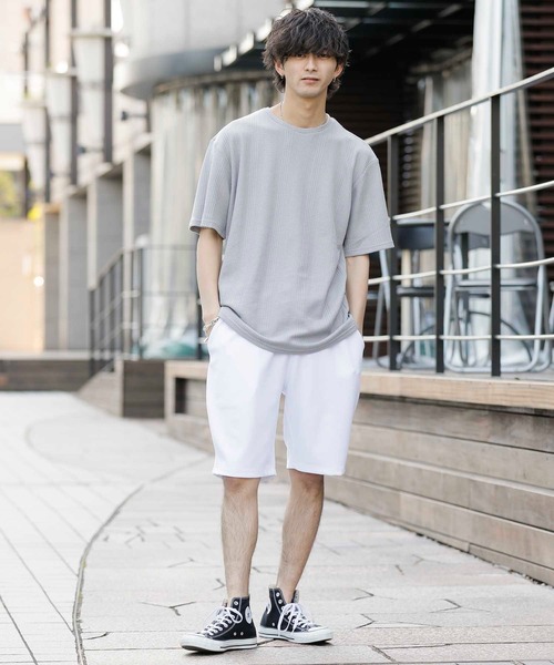 Bling Leads（ブリングリーズ）の「ランダムストライプ ワッフル / クルーネック サーマルTシャツ（Tシャツ/カットソー・メンズ・ブラック/グレー/ホワイト・M/L）」の17枚目の写真