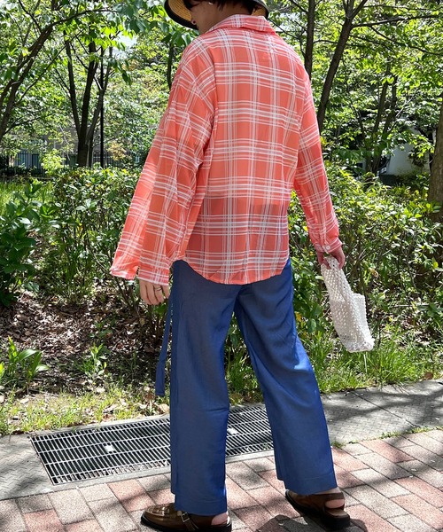 Auntie Rosa(アンティローザ)の「【Louis Beaute】デニムライクワイドイージーパンツ(その他パンツ・レディース・ブルー・SMALL/MEDIUM)」の3枚目の写真