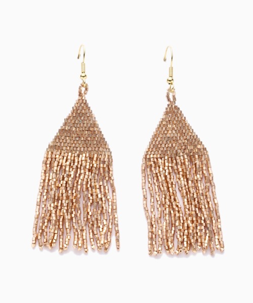 ROSE BUD(ローズバッド)の「(Ink+Alloy)ビーズフリンジピアス(ピアス(両耳用)・レディース・ピンク/ブルー/ゴールド・FREE)」の4枚目の写真