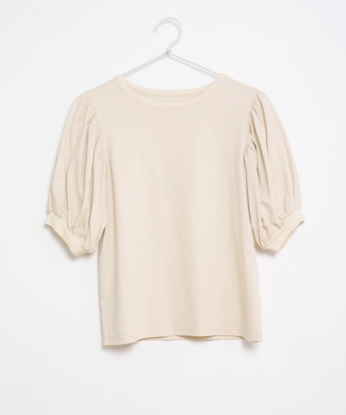 Crisp（クリスプ）の「パフスリーブTシャツ（Tシャツ/カットソー・レディース・アイボリー/ベージュ/ブラック・FREE）」の18枚目の写真