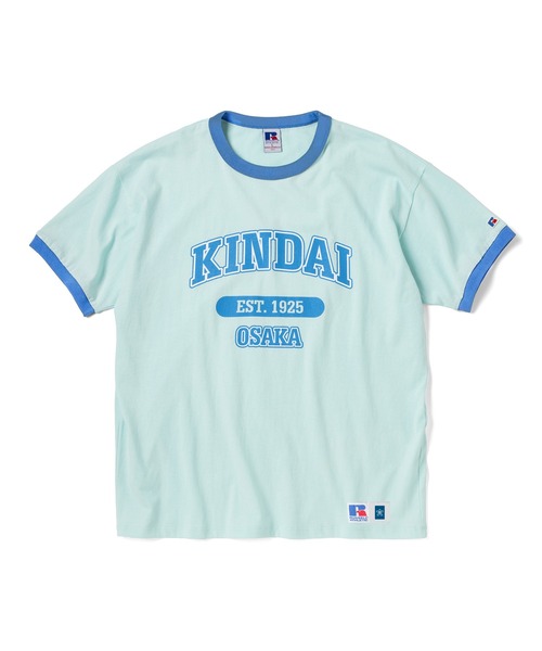 Russell Athletic(ラッセルアスレティック)の「【KINDAI UNIVERSITY】カレッジロゴTシャツB(Tシャツ/カットソー・メンズ・ホワイト/ブルー・XL/S/M/L)」の2枚目の写真