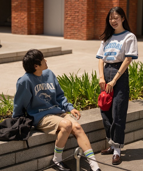 Russell Athletic(ラッセルアスレティック)の「【KINDAI UNIVERSITY】カレッジロゴTシャツB(Tシャツ/カットソー・メンズ・ホワイト/ブルー・XL/S/M/L)」の10枚目の写真