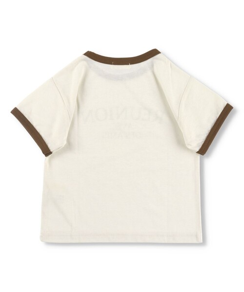 BRANSHES（ブランシェス）の「半袖リンガーTシャツ（Tシャツ/カットソー・キッズ・ネイビー/オフホワイト/ベージュ・130/90/100/110/120/150/140）」の5枚目の写真