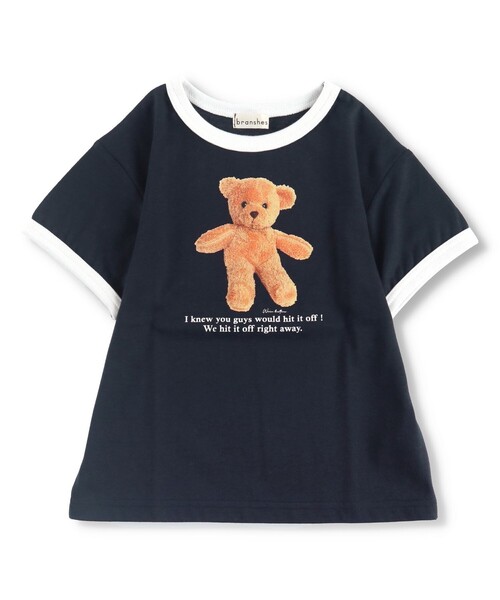 BRANSHES（ブランシェス）の「半袖リンガーTシャツ（Tシャツ/カットソー・キッズ・ネイビー/オフホワイト/ベージュ・130/90/100/110/120/150/140）」の21枚目の写真