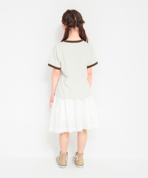 BRANSHES（ブランシェス）の「半袖リンガーTシャツ（Tシャツ/カットソー・キッズ・ネイビー/オフホワイト/ベージュ・130/90/100/110/120/150/140）」の16枚目の写真