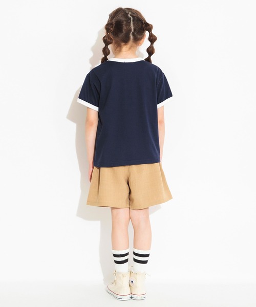 BRANSHES（ブランシェス）の「半袖リンガーTシャツ（Tシャツ/カットソー・キッズ・ネイビー/オフホワイト/ベージュ・130/90/100/110/120/150/140）」の22枚目の写真