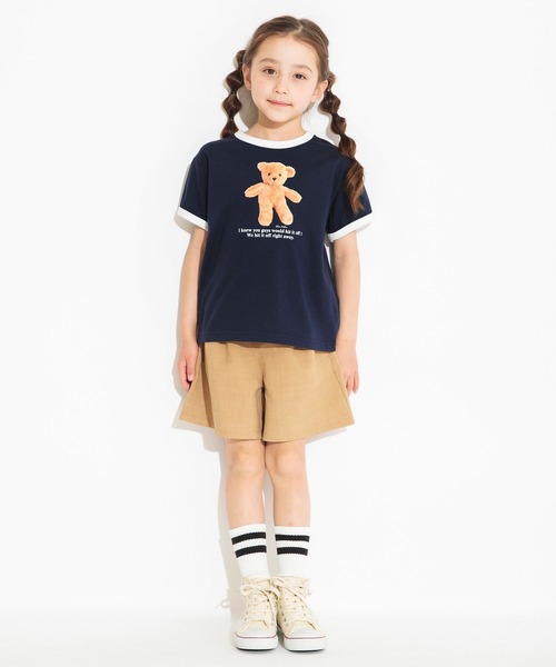 BRANSHES（ブランシェス）の「半袖リンガーTシャツ（Tシャツ/カットソー・キッズ・ネイビー/オフホワイト/ベージュ・130/90/100/110/120/150/140）」の11枚目の写真