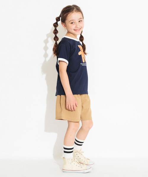 BRANSHES（ブランシェス）の「半袖リンガーTシャツ（Tシャツ/カットソー・キッズ・ネイビー/オフホワイト/ベージュ・130/90/100/110/120/150/140）」の14枚目の写真