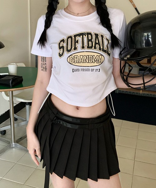 LYEON(リヨン)の「サイドシャーリングロゴTシャツ(Tシャツ/カットソー・レディース・ピンク/ベージュ/ホワイト/チャコールグレー・FREE)」の12枚目の写真