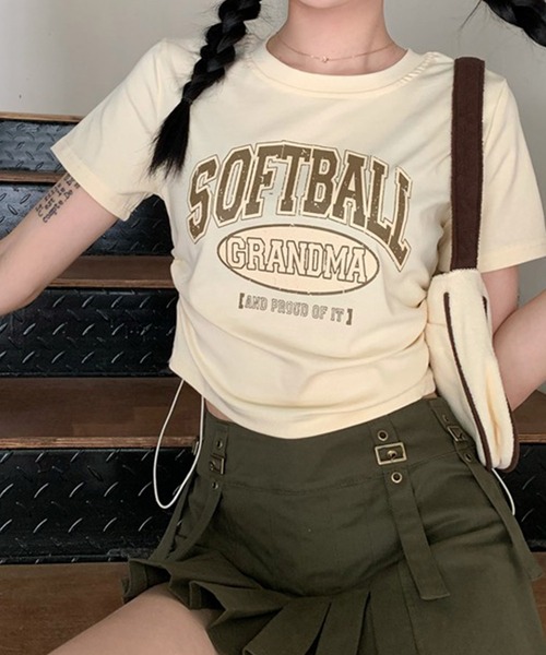 LYEON(リヨン)の「サイドシャーリングロゴTシャツ(Tシャツ/カットソー・レディース・ピンク/ベージュ/ホワイト/チャコールグレー・FREE)」の20枚目の写真
