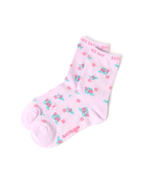 BAYFLOW（ベイフロー）の「アソート柄ソックス(KIDS)（ソックス/靴下・キッズ・ブラック/ホワイト/ラベンダー・MEDIUM/LARGE）」の12枚目の写真