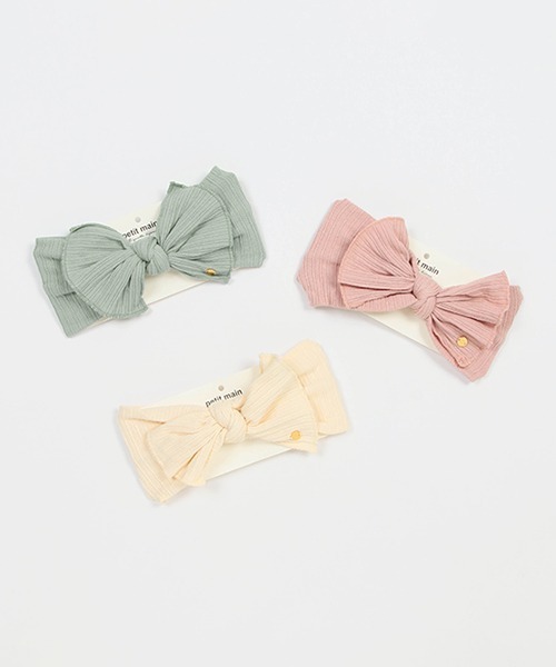 petit main（プティマイン）の「ヘアバンド（ヘアバンド・キッズ・ライトグリーン/アイボリー/ライトピンク・FREE）」の6枚目の写真