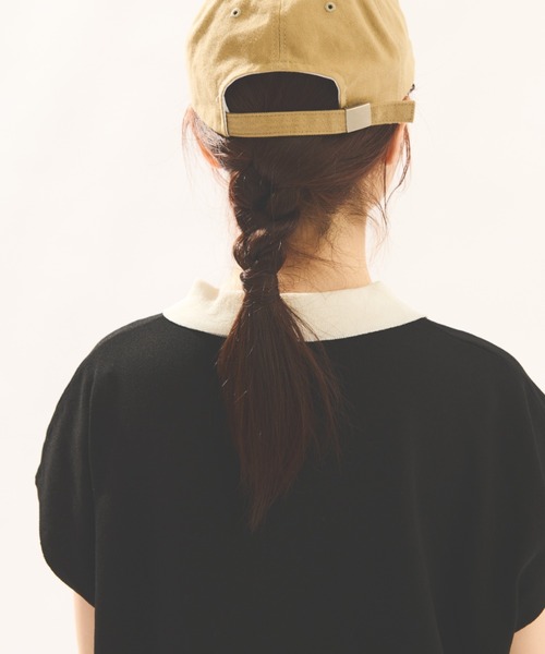 MERLOT（メルロー）の「配色ニットポロトップス（ポロシャツ・レディース・ブラック/ナチュラル・FREE）」の14枚目の写真