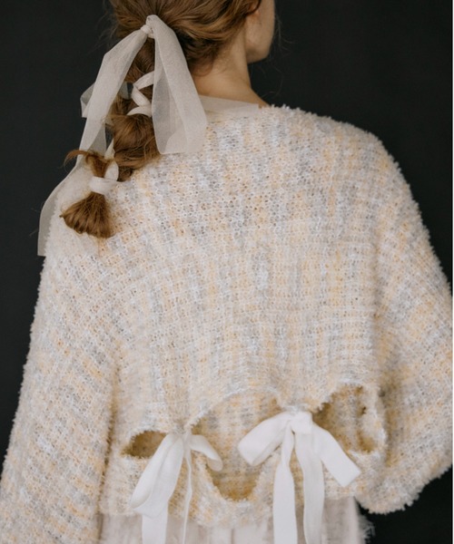 idem（イデム）の「tape yarn 2way knit cardigan/2wayニットボレロカーディガン（ニット/セーター・レディース・その他/グレー・FREE）」の13枚目の写真