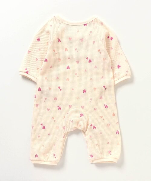apres les cours（アプレレクール）の「パンダ・ハート・きょうりゅう柄ワッフルカバーオール（ロンパース・キッズ・ミント/アイボリー/ベージュ・80/60/70）」の12枚目の写真