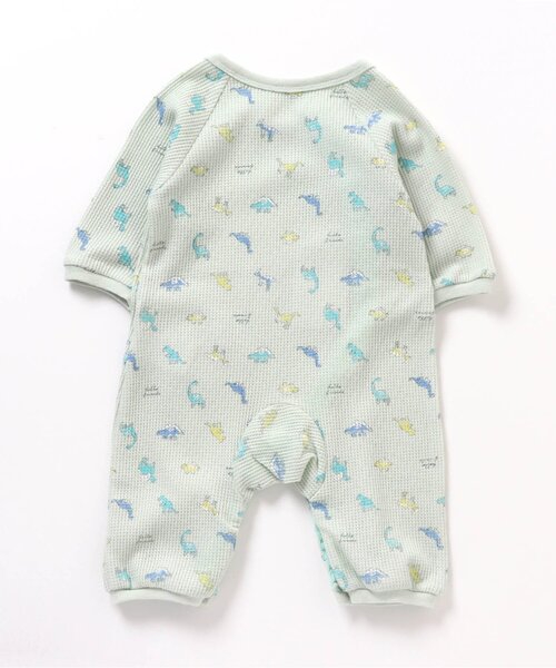 apres les cours（アプレレクール）の「パンダ・ハート・きょうりゅう柄ワッフルカバーオール（ロンパース・キッズ・ミント/アイボリー/ベージュ・80/60/70）」の13枚目の写真