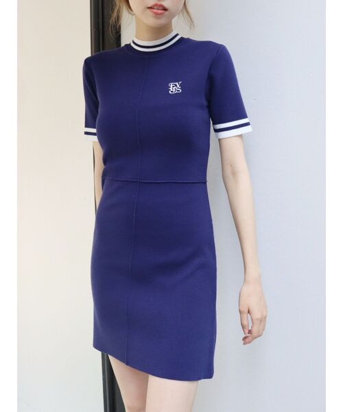 EVRIS（エヴリス）の「ワンポイントフレアーミニワンピース（ワンピース・レディース・ネイビー/ブラック/ホワイト・FREE）」の17枚目の写真