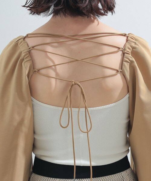 Ray BEAMS（レイビームス）の「Ray BEAMS / フレア アーム ボレロ（カーディガン/ボレロ・レディース・ベージュ/ブラック・ONE SIZE）」の17枚目の写真