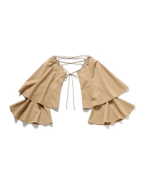 Ray BEAMS（レイビームス）の「Ray BEAMS / フレア アーム ボレロ（カーディガン/ボレロ・レディース・ベージュ/ブラック・ONE SIZE）」の22枚目の写真