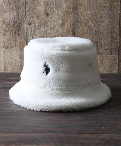 U.S. POLO ASSN.（ユーエスポロアッスン）の「【U.S. POLO ASSN./ユーエスポロアッスン】ボアバケットハット（ハット・メンズ・ライトベージュ/オリーブ/ネイビー/ブラウン/アイボリー/ブラック・FREE）」の2枚目の写真