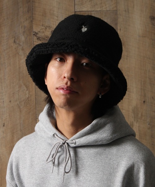 U.S. POLO ASSN.（ユーエスポロアッスン）の「【U.S. POLO ASSN./ユーエスポロアッスン】ボアバケットハット（ハット・メンズ・ライトベージュ/オリーブ/ネイビー/ブラウン/アイボリー/ブラック・FREE）」の9枚目の写真