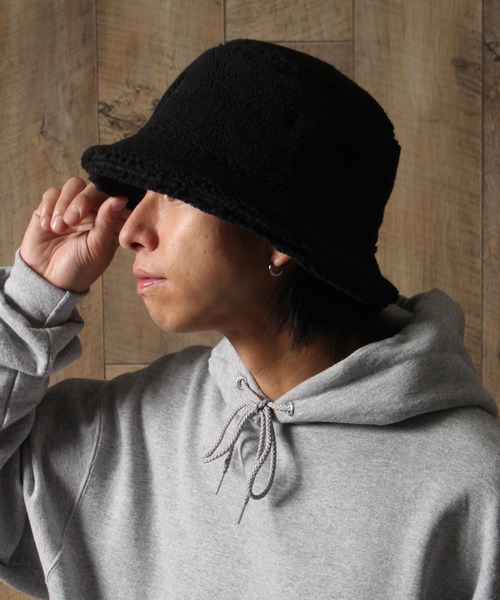 U.S. POLO ASSN.（ユーエスポロアッスン）の「【U.S. POLO ASSN./ユーエスポロアッスン】ボアバケットハット（ハット・メンズ・ライトベージュ/オリーブ/ネイビー/ブラウン/アイボリー/ブラック・FREE）」の10枚目の写真