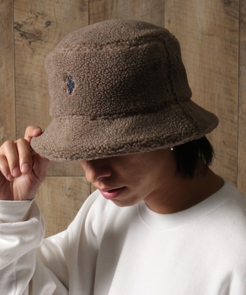 U.S. POLO ASSN.（ユーエスポロアッスン）の「【U.S. POLO ASSN./ユーエスポロアッスン】ボアバケットハット（ハット・メンズ・ライトベージュ/オリーブ/ネイビー/ブラウン/アイボリー/ブラック・FREE）」の13枚目の写真