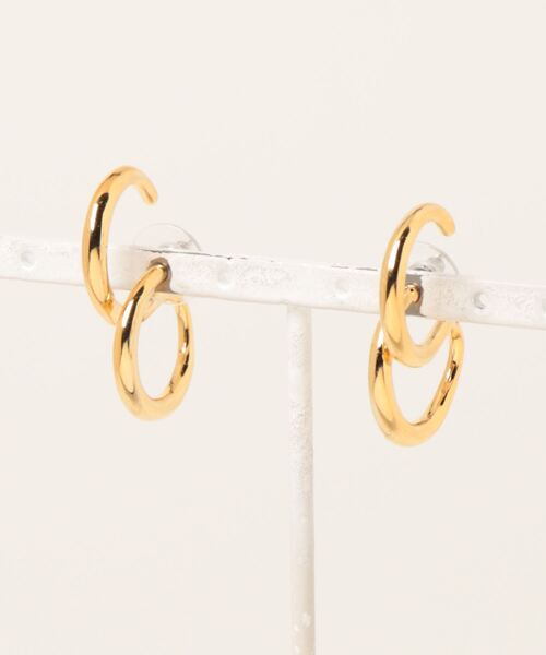 notch.(ノッチ)の「立体デザインピアス(ピアス(両耳用)・レディース・ゴールド/シルバー・ONESIZE)」の5枚目の写真