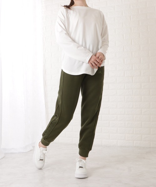 DAYRA(デイラ)の「ワンポイント付ベーシックスウェットパンツ(スウェットパンツ・レディース・グリーン/ブラック/アイボリー/グレー・M/S/XL)」の22枚目の写真