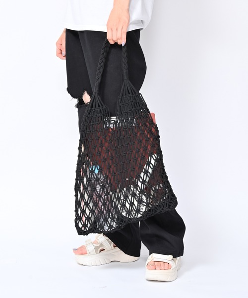 セール】マクラメ編みトートバッグ（ハンドバッグ）｜Alite cloth
