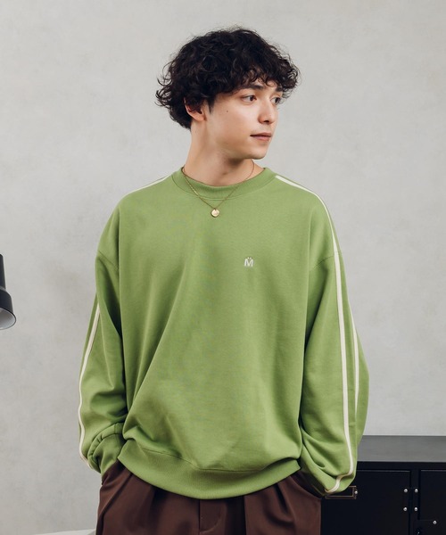 MUHET(ミュエータ)の「袖ライン入りスウェット(スウェット・レディース・チャコールグレー/ブラウン/グリーン・MEDIUM/X-LARGE)」の9枚目の写真