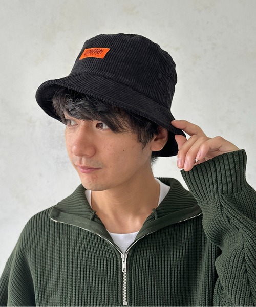 UNIVERSAL OVERALL(ユニバーサルオーバーオール)の「コーデュロイバケハ(ハット・メンズ・アイボリー/ブラック/ブラック系その他/チャコールグレー/サックスブルー/オフホワイト・FREE)」の4枚目の写真