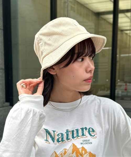 UNIVERSAL OVERALL(ユニバーサルオーバーオール)の「コーデュロイバケハ(ハット・メンズ・アイボリー/ブラック/ブラック系その他/チャコールグレー/サックスブルー/オフホワイト・FREE)」の10枚目の写真