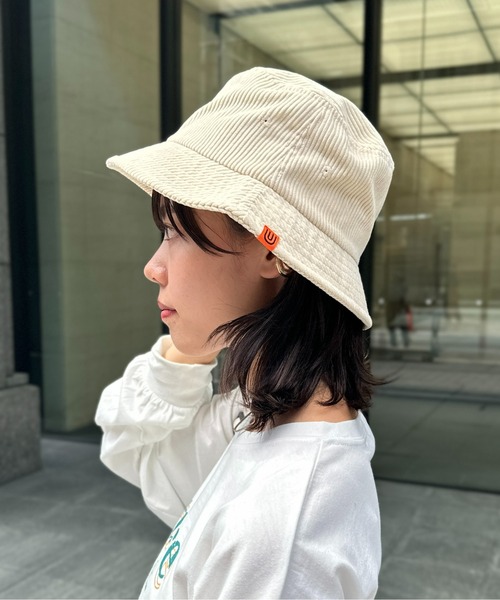 UNIVERSAL OVERALL(ユニバーサルオーバーオール)の「コーデュロイバケハ(ハット・メンズ・アイボリー/ブラック/ブラック系その他/チャコールグレー/サックスブルー/オフホワイト・FREE)」の7枚目の写真