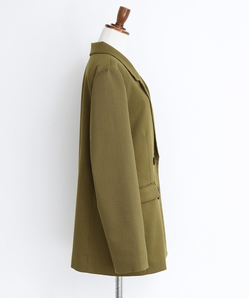 osharewalker(オシャレウォーカー)の「【廃盤】『グレンチェック柄ダブルテーラードジャケット』(テーラードジャケット・レディース・グレー/カーキ・1/2)」の13枚目の写真