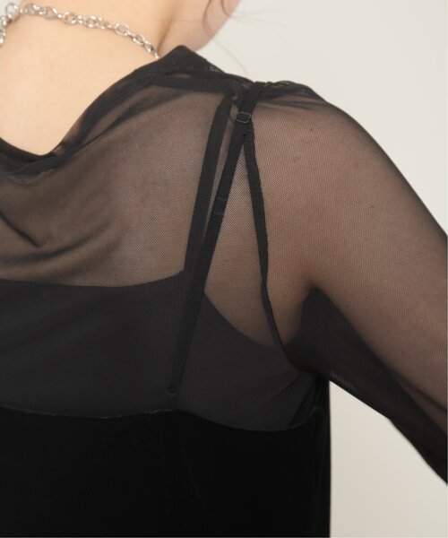 RAY CASSIN（レイカズン）の「ストレートベロアキャミワンピース（ワンピース・レディース・ブラック/カーキ/ブルー・FREE）」の17枚目の写真