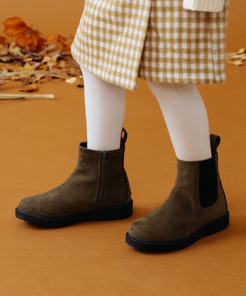 B:MING by BEAMS（ビーミングバイビームス）の「B:MING by BEAMS / サイドゴア ブーツ（17~22cm）（ブーツ・キッズ・オリーブ/ブラック・22/20/21/18/19/17）」の4枚目の写真