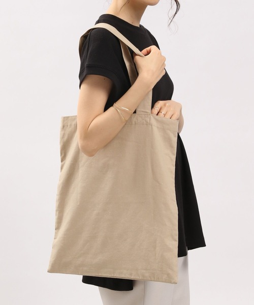 GLOBAL WORK Smile Seed Store（グローバルワーク スマイルシードストア）の「ベーシックトート/リネン混/185298（トートバッグ・レディース・ブラック/セージグリーン/ベージュ・FREE）」の3枚目の写真