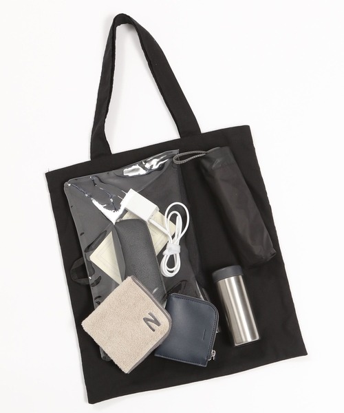 GLOBAL WORK Smile Seed Store（グローバルワーク スマイルシードストア）の「ベーシックトート/リネン混/185298（トートバッグ・レディース・ブラック/セージグリーン/ベージュ・FREE）」の5枚目の写真