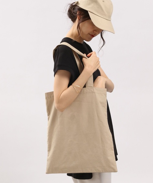 GLOBAL WORK Smile Seed Store（グローバルワーク スマイルシードストア）の「ベーシックトート/リネン混/185298（トートバッグ・レディース・ブラック/セージグリーン/ベージュ・FREE）」の9枚目の写真