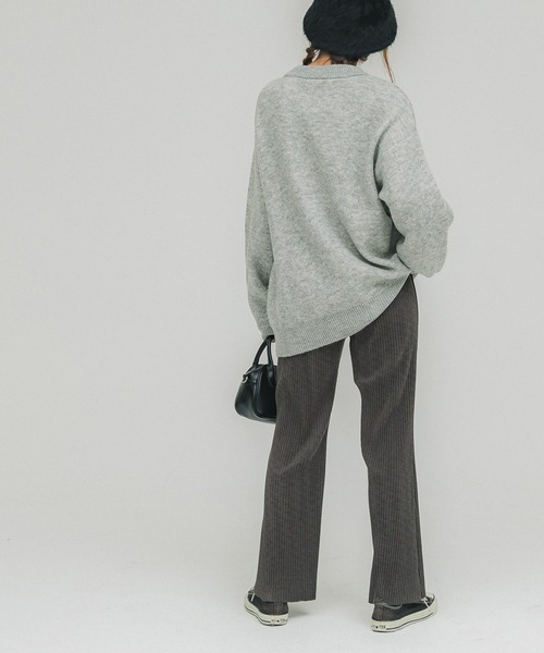 coca(coca)(コカ)の「起毛リブ フィット&フレアパンツ(その他パンツ・レディース・ベージュ/ブラック・SHORT/LONG)」の11枚目の写真