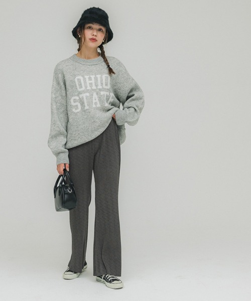 coca(coca)(コカ)の「起毛リブ フィット&フレアパンツ(その他パンツ・レディース・ベージュ/ブラック・SHORT/LONG)」の10枚目の写真